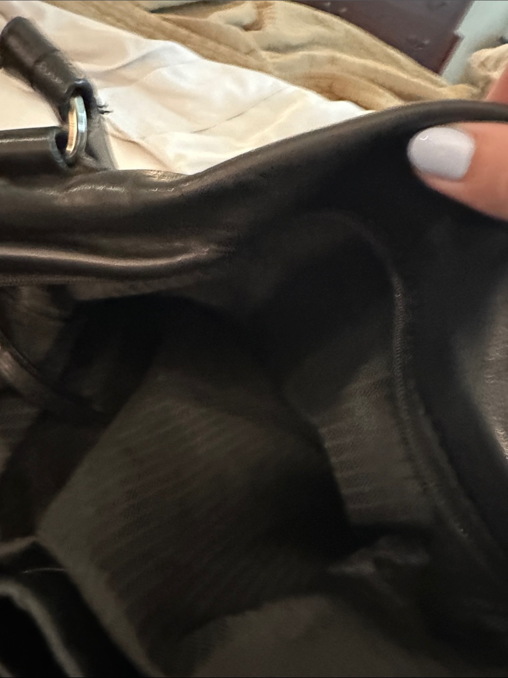 GIUDI Italy Black Leather Handbag/Tote - Picture 11 of 12